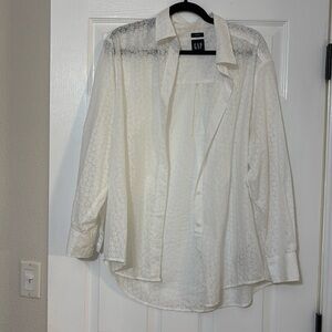 GAP sheer floral shirt